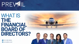 Prevail Innovative Wealth Strategies team standing in front of a private jet with the title “What Is The Financial Board of Directors?” — highlighting tax-free strategies, investment strategies, real estate strategies, corporate 401(k), life insurance, and venture capital.